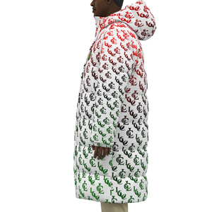 LCC RBG WHT Unisex Long Down Jacket