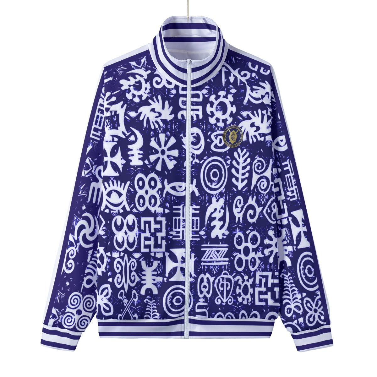 ADINKRA MXBLUE Unisex Stand Collar Jacket