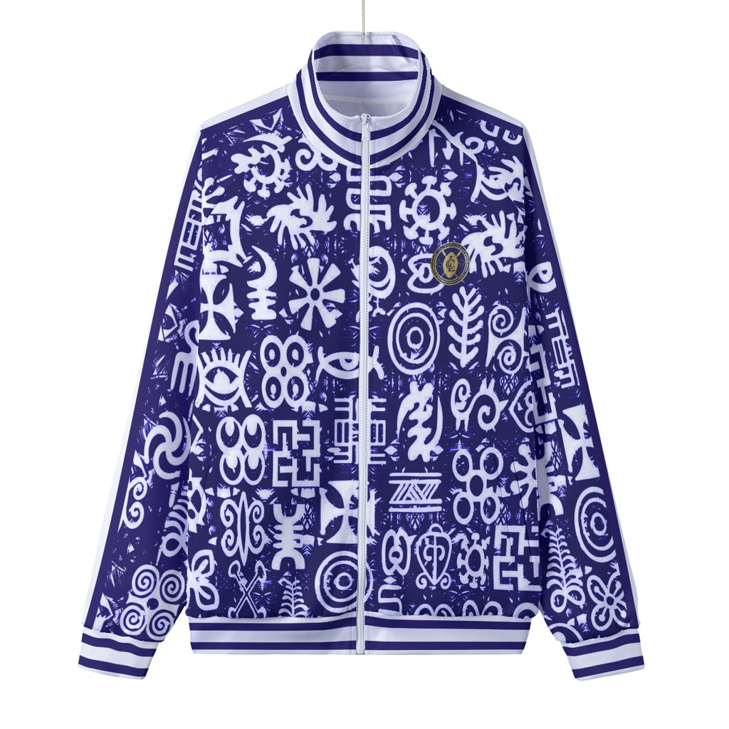 ADINKRA MXBLUE Unisex Stand Collar Jacket