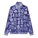 ADINKRA MXBLUE Unisex Stand Collar Jacket
