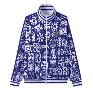 ADINKRA MXBLUE Unisex Stand Collar Jacket