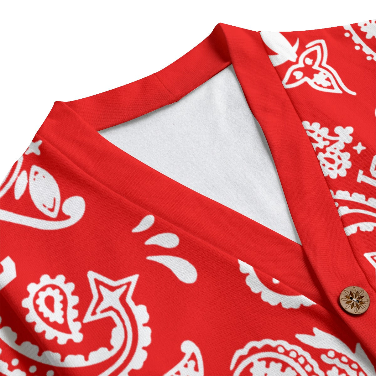 BANDANA PAISLEY Bs'UP Unisex Cardigan With Button Closure