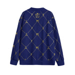 A.U.S DELUXE GLD NAVY Unisex Cardigan With Button Closure