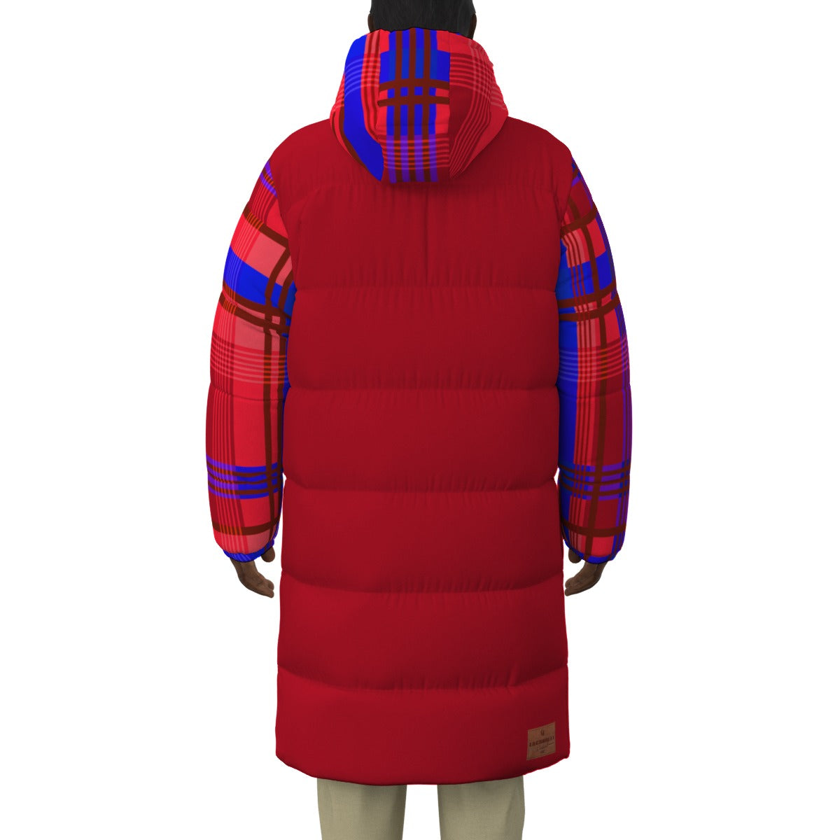 MADRAS RED1 Unisex Long Down Jacket