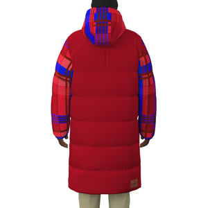 MADRAS RED1 Unisex Long Down Jacket