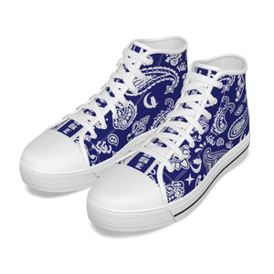 BANDANA PAISLEY NAVY High Canvas Shoes
