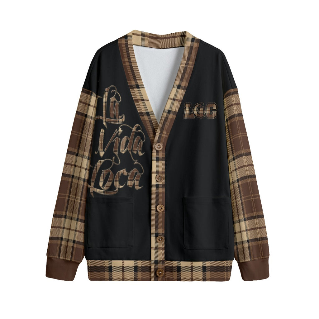 La Vida Loca Unisex V-neck Cardigan With Button Closure