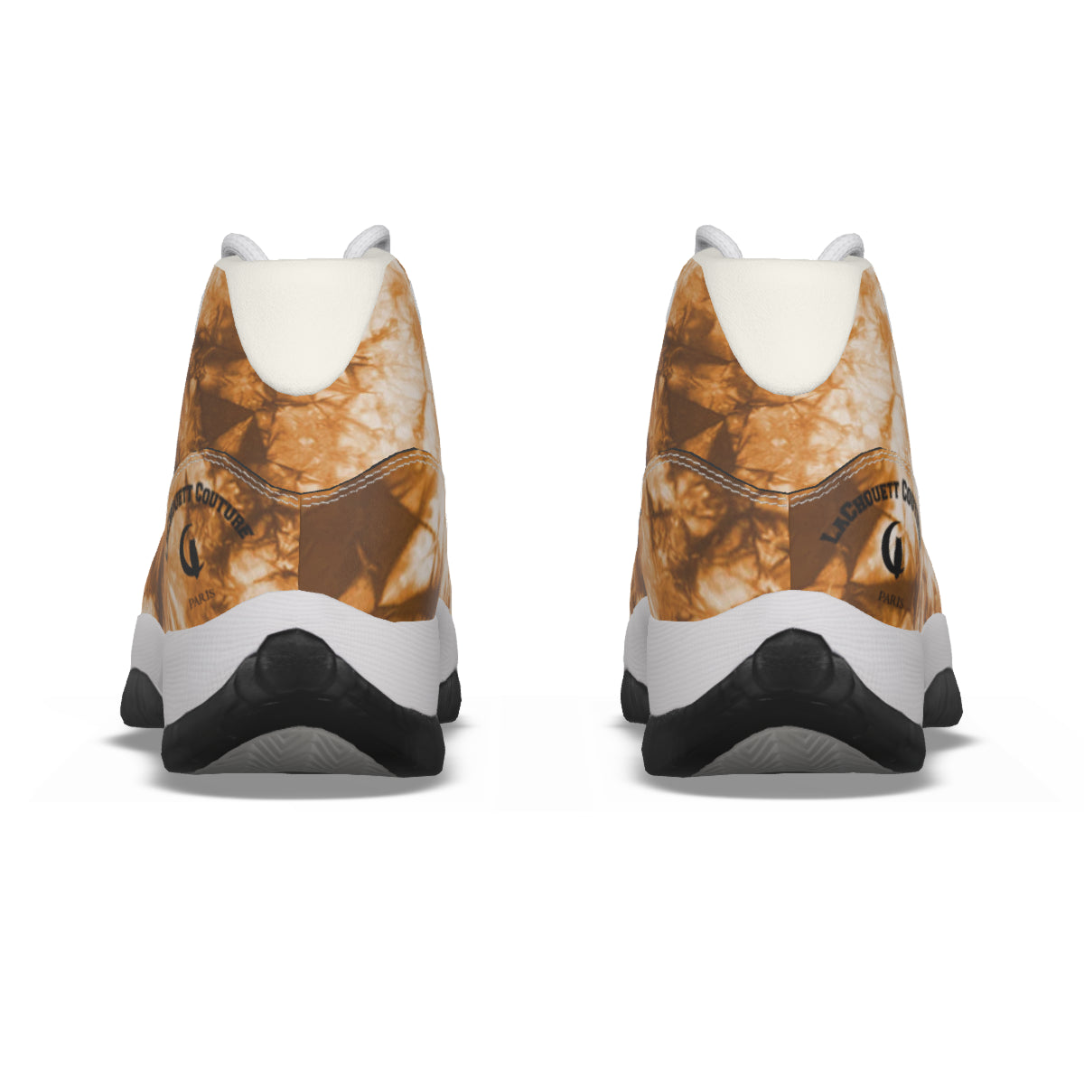 TIE DYE BROWN High Top Basketball Shoes