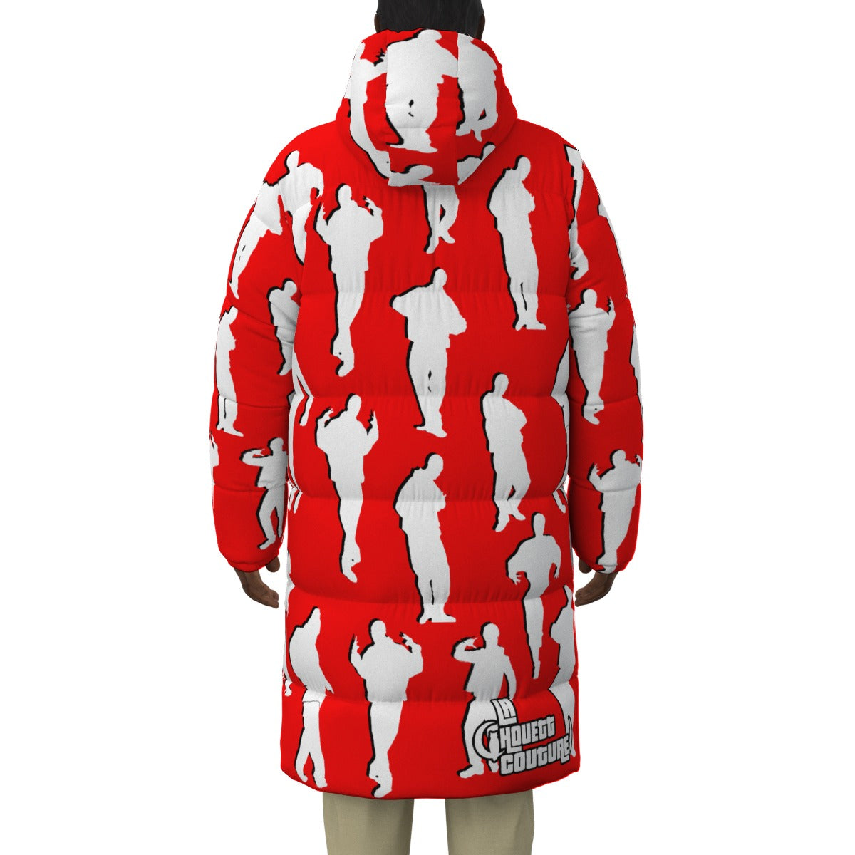 C-WALK RED Unisex Long Down Jacket