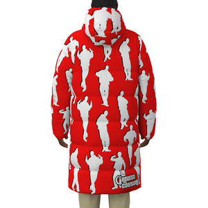 C-WALK RED Unisex Long Down Jacket