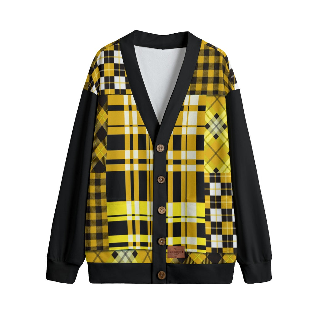 FLEXIN FLANNEL YLW Unisex Cardigan With Button Closure