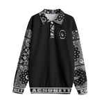 BANDANA MIX BLC1 Unisex Lapel Collar Sweater