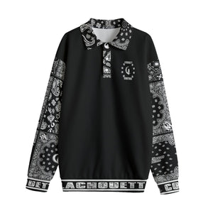 BANDANA MIX BLC1 Unisex Lapel Collar Sweater