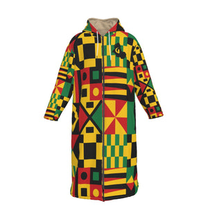 KENTE BUTAN Long Fleece Zip Up Windbreaker