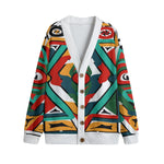 TEMBE ART Unisex V-neck Cardigan With Button Closure