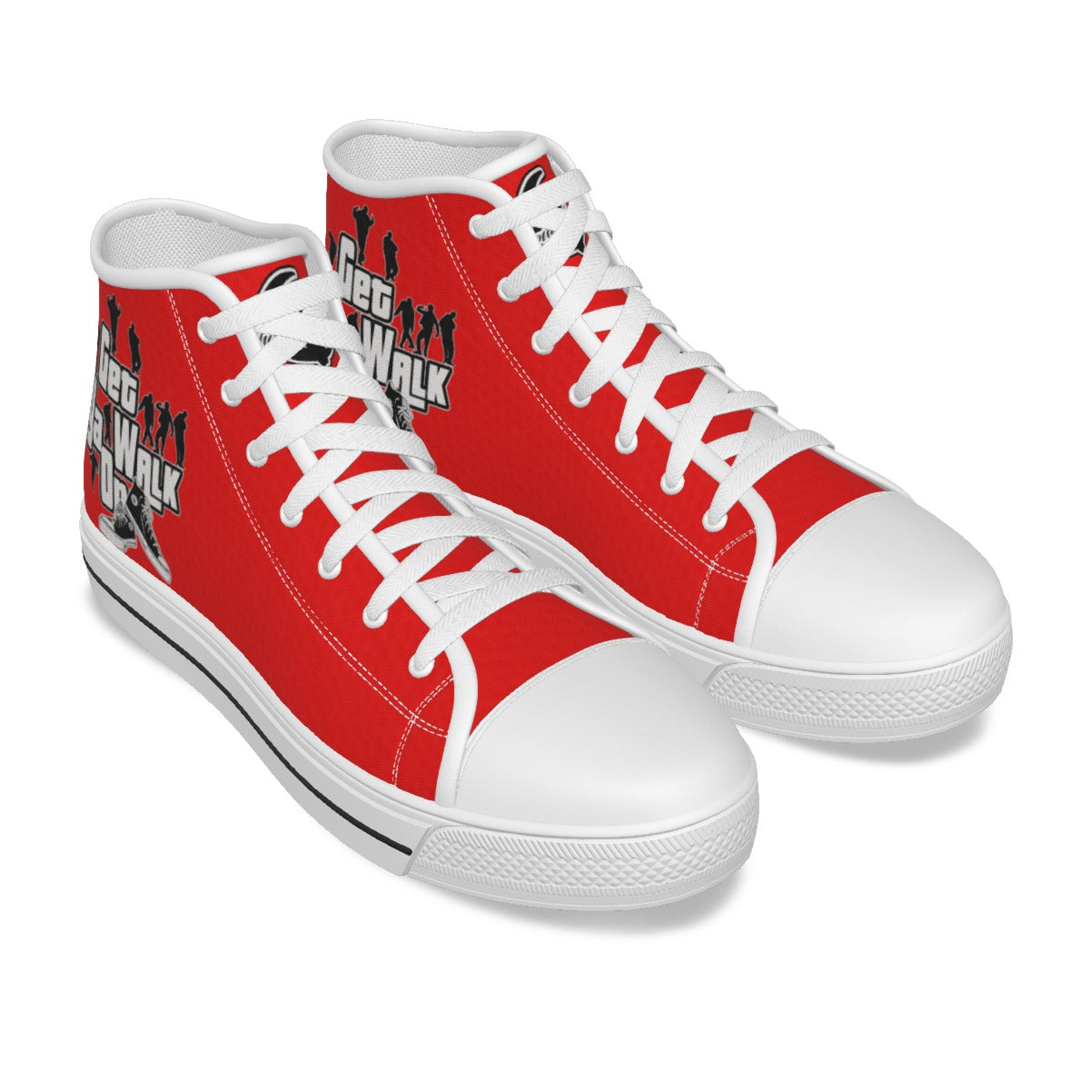 GET YA WALK ON RED Men's Canvas Shoes
