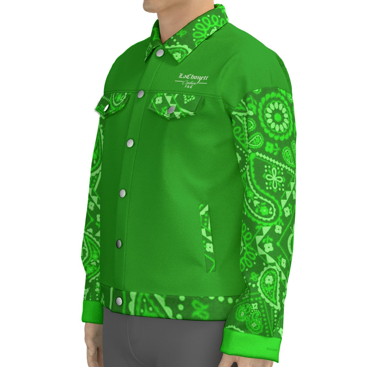 BANDANA VIRAL GREEN Unisex Lapel Jacket