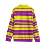 STRIPE UP KOBE Unisex Lapel Collar Sweater