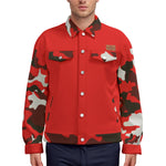 CAMOUFLAGE RED Unisex Lapel Jacket