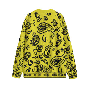 BANDANA PAISLEY L.K Unisex Cardigan With Button Closure