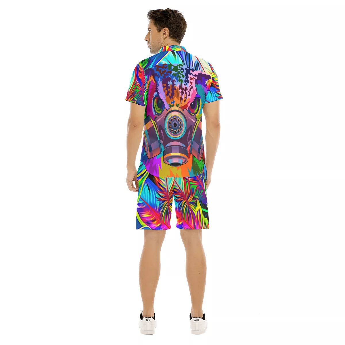 COLORFULL OWL Men's Short Sleeve Shirt Sets