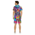 COLORFULL OWL Men's Short Sleeve Shirt Sets