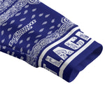 BANDANA MIX NAVY Unisex V-neck Cardigan With Button Closure