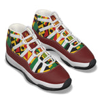 KENTE BUTAN RED High Top Basketball Shoes