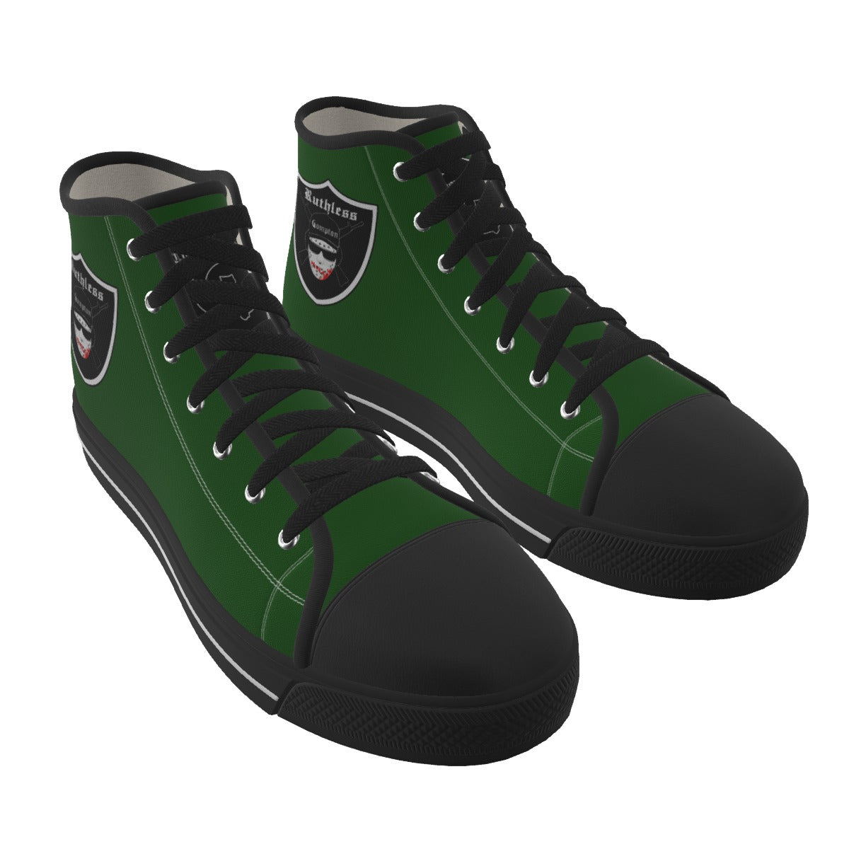EAZY-E RUTHLESS GREEN High Canvas Shoes