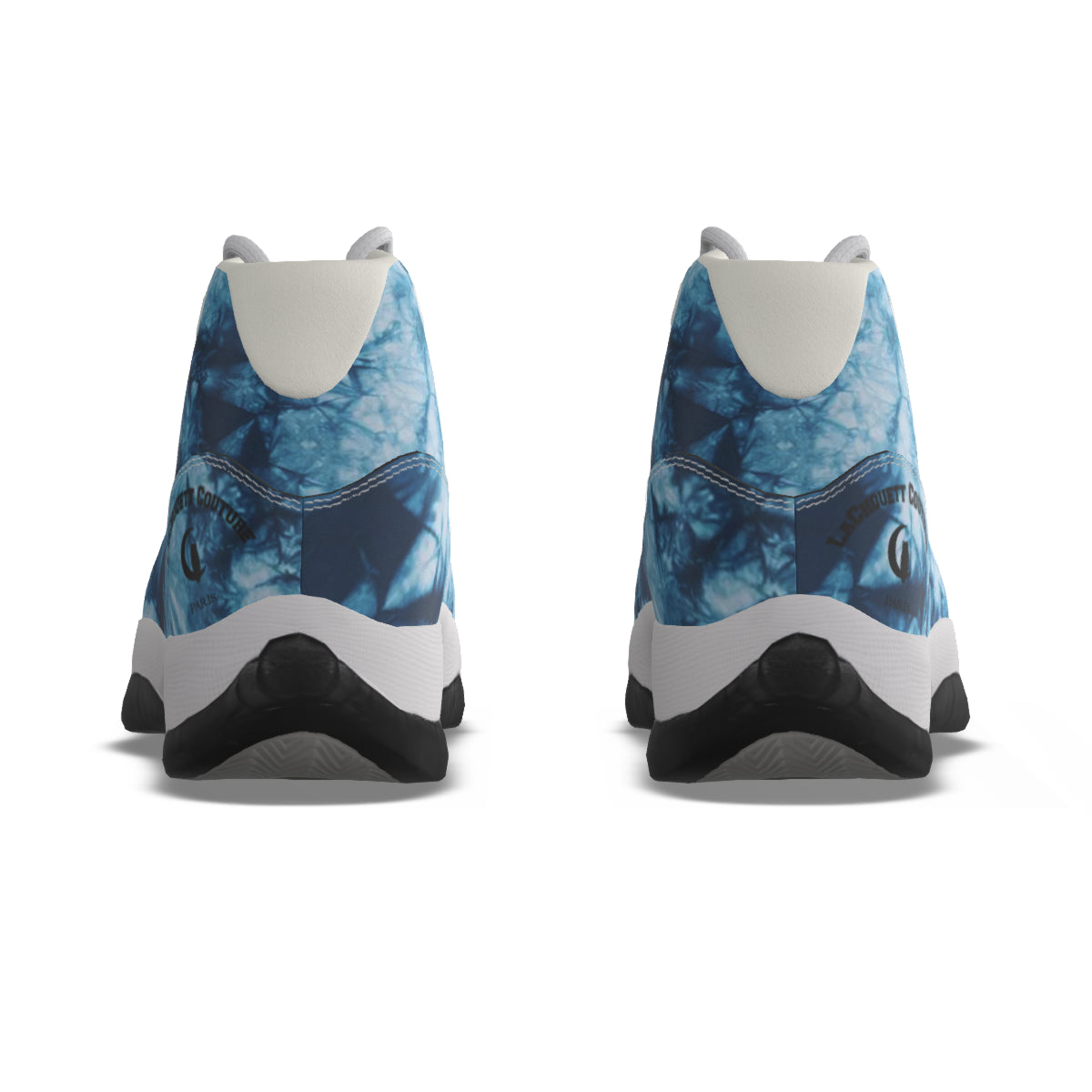 TIE DYE BLUE High Top Basketball Shoes