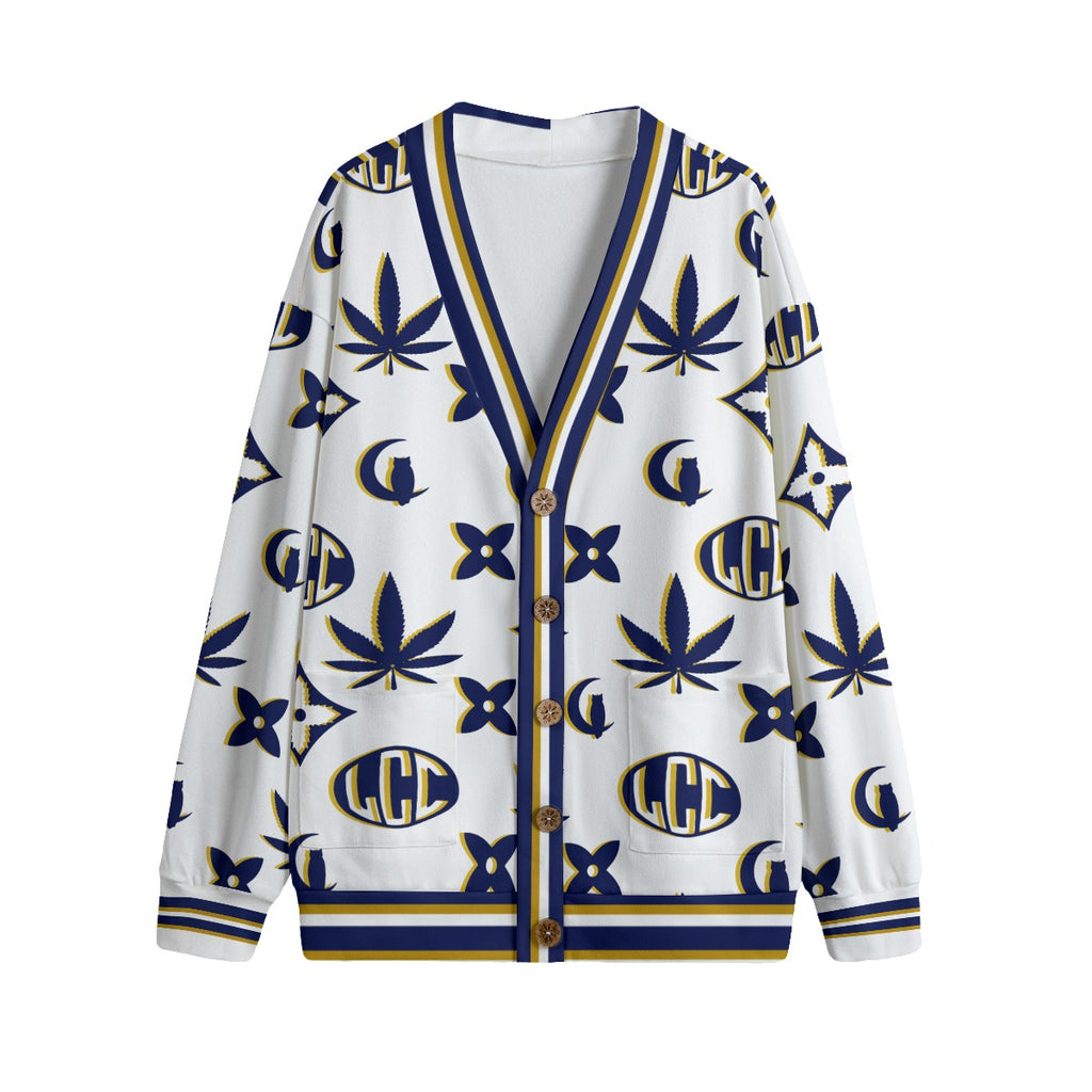 WEEDY LCC OFFI Unisex V-neck Cardigan With Button Closure