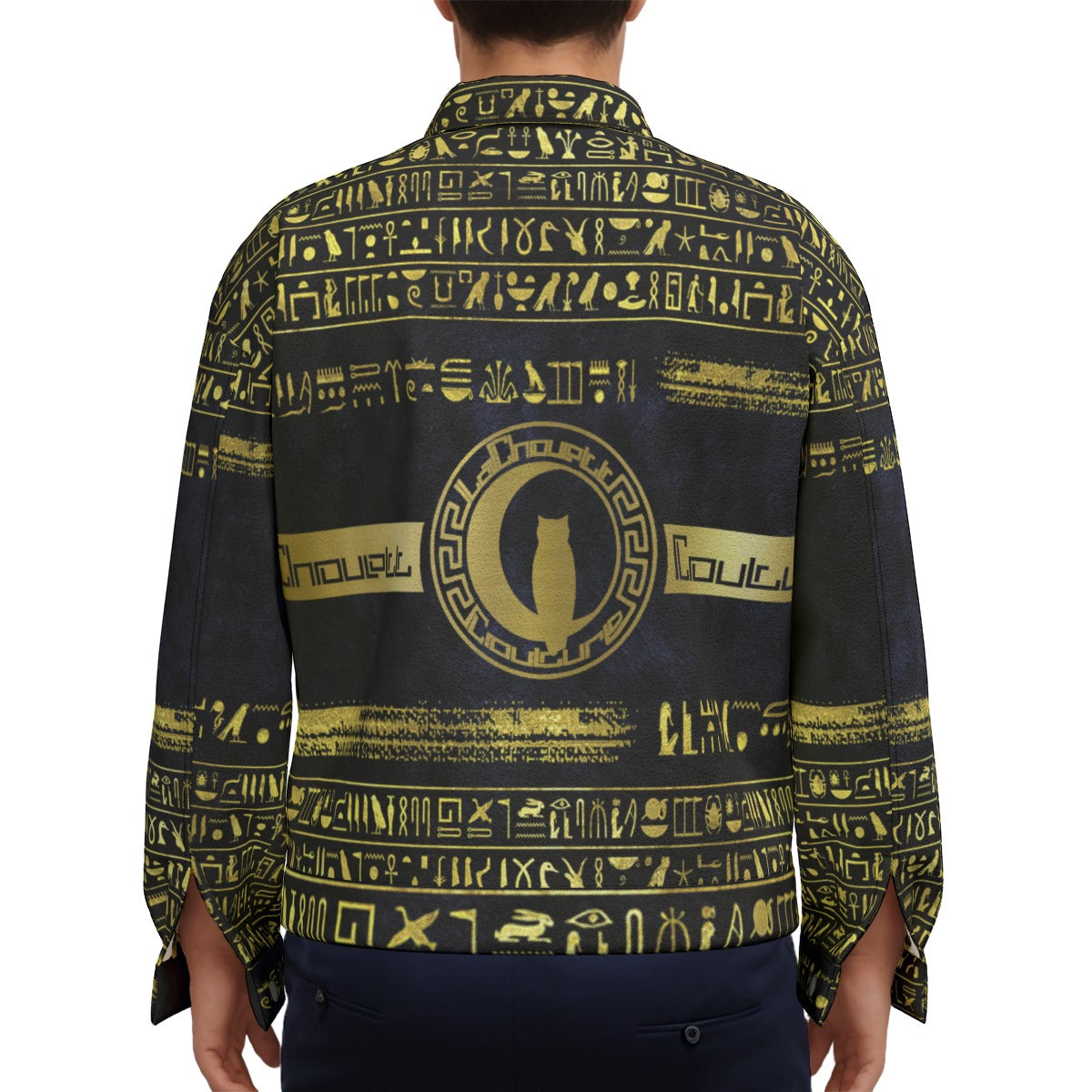 HIEROGLYPH DELUXE Unisex Lapel Jacket | Cotton
