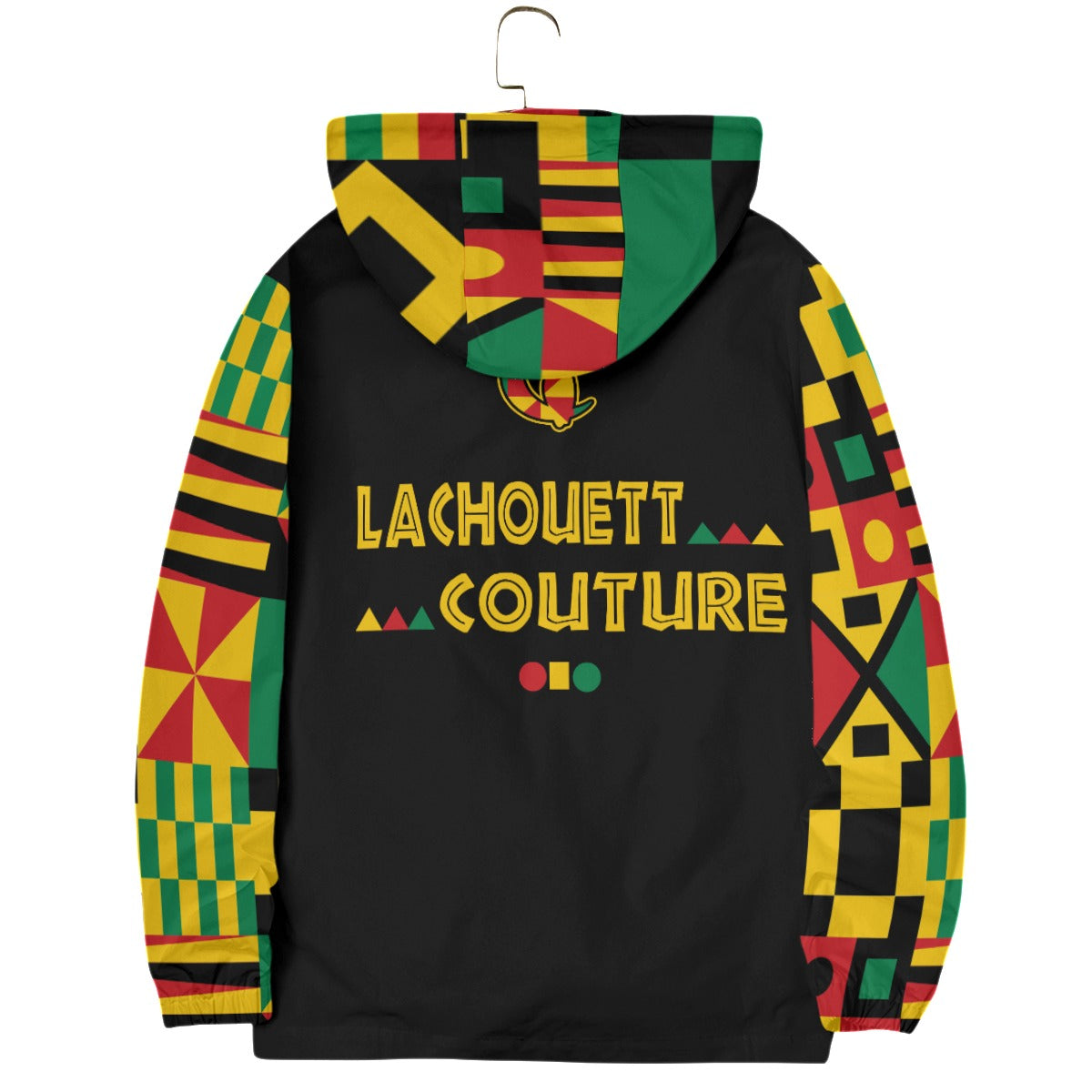 Kente Butan Lcc Windbreaker With Zipper Closure