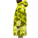 CAMOUFLAGE YLW Unisex Long Down Jacket