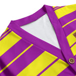 STRIPE UP KOBE Unisex V-neck Cardigan With Button Closure
