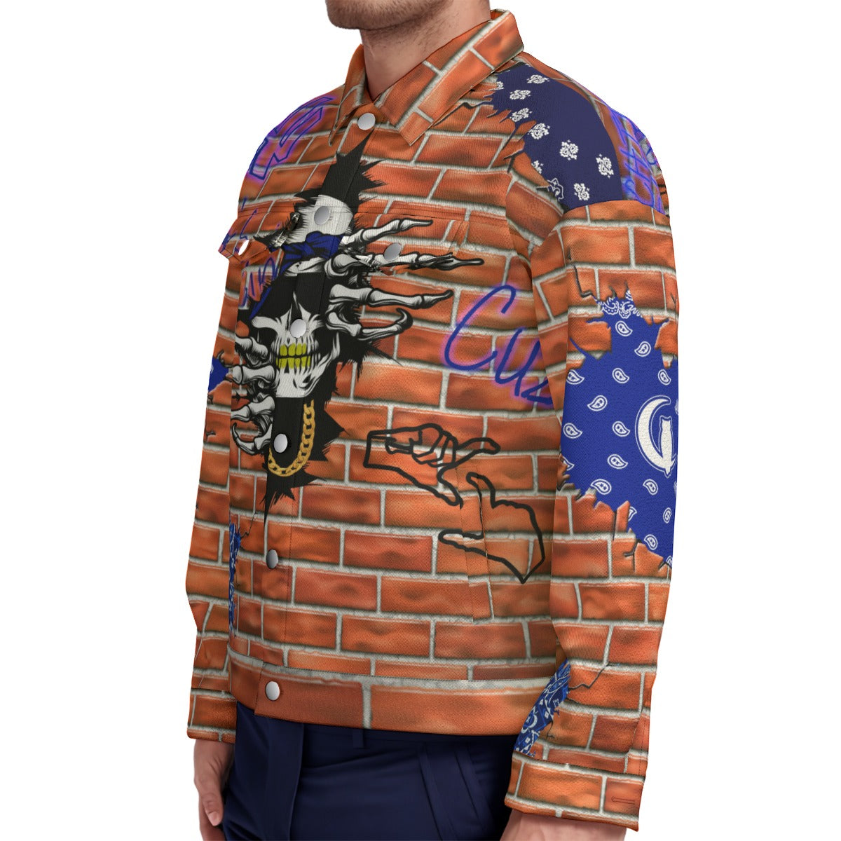 BRICCWALL SKULL Unisex Lapel Jacket