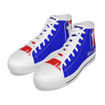 WESTSIDE BLUE Men's High Canvas Shoes