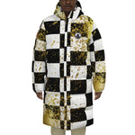 DAMIER IN GOLD Unisex Long Down Jacket