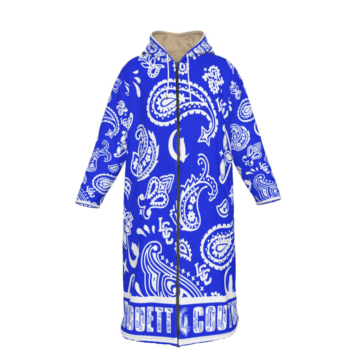 BANDANA PAISLEY Cs'UP Unisex Long Fleece Zip Up Windbreaker