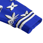 WEEDY LCC BLUE Unisex V-neck Cardigan With Button Closure