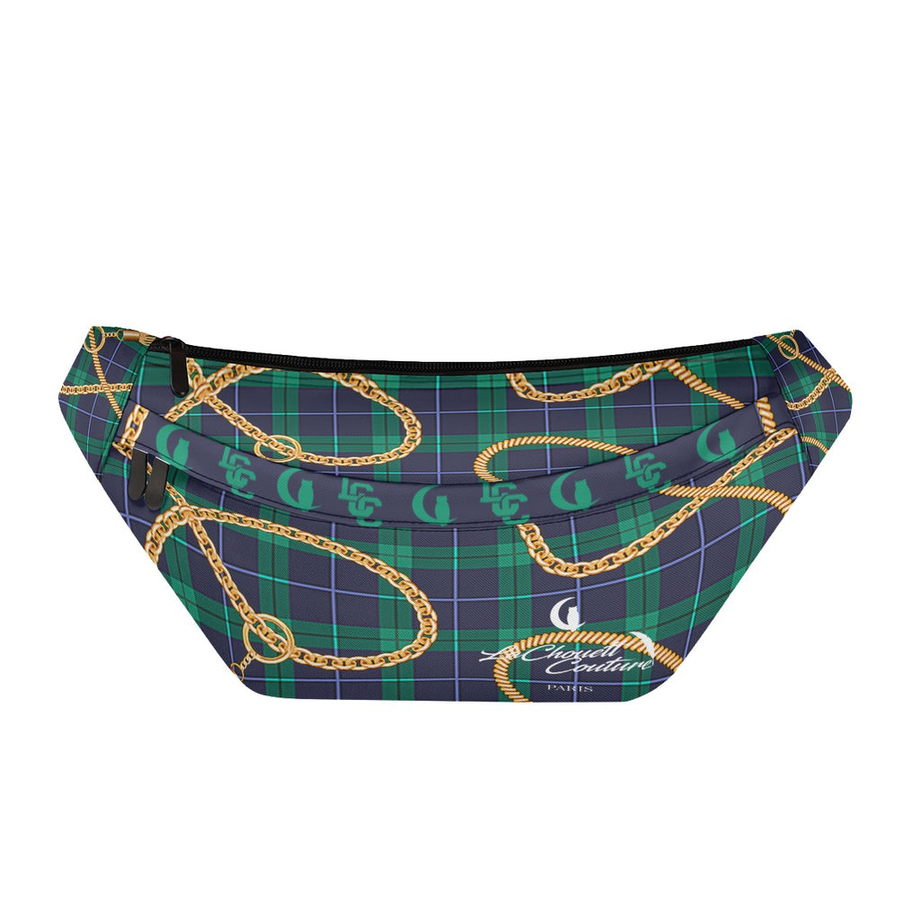 PLAID IN GOLD Large Fanny Bag