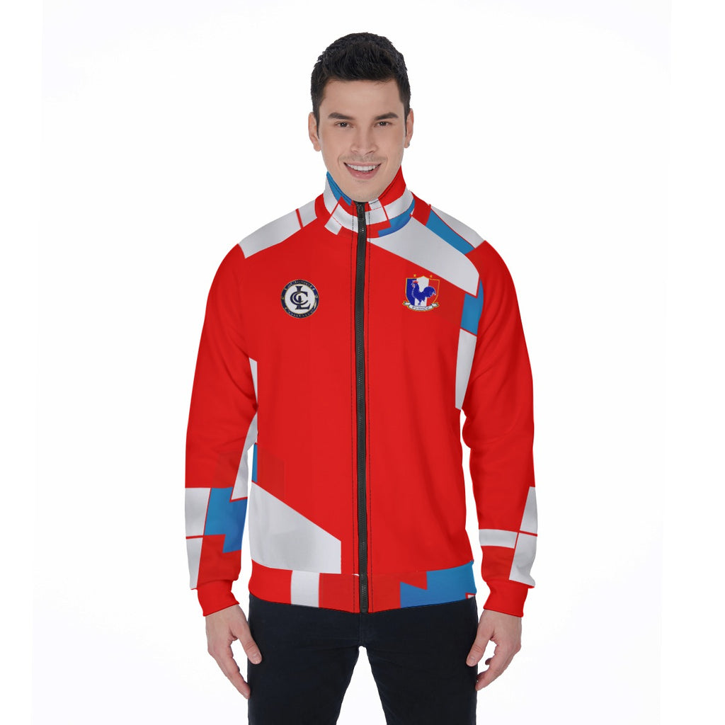 FRANCE RED Men's Stand Collar Jacket