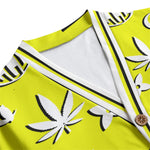 WEEDY LCC YLW Unisex V-neck Cardigan With Button Closure