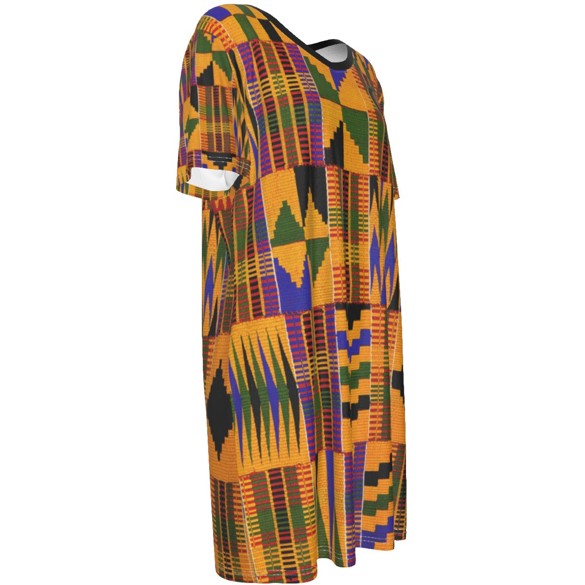 KENTE ATEF Women's Short Sleeve Waist Dress