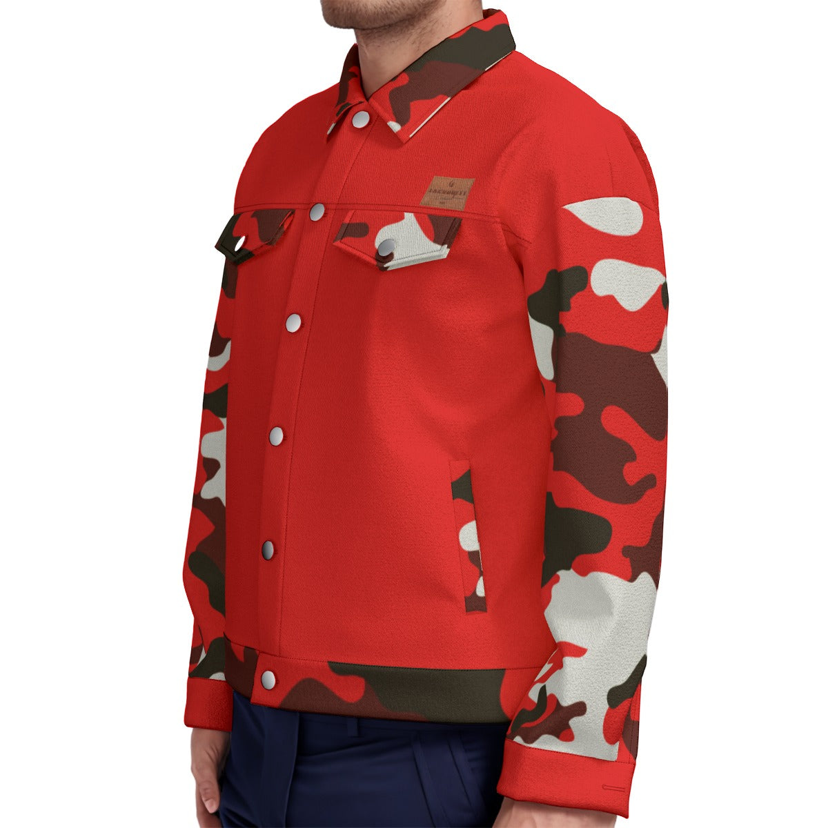 CAMOUFLAGE RED Unisex Lapel Jacket
