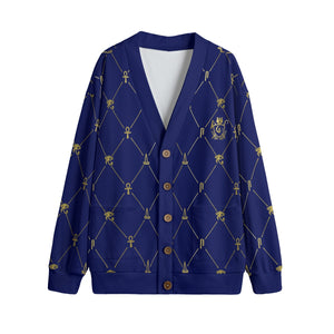A.U.S DELUXE GLD NAVY Unisex Cardigan With Button Closure