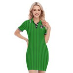 EAZY-E RUTHLESS KAKI Women's Polo Collar Dress
