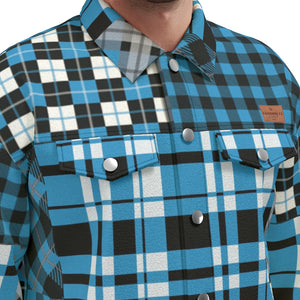 FLEXIN PLAID TRQSE Unisex Lapel Jacket  Cotton