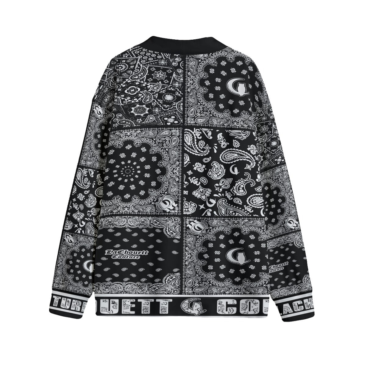 BANDANA MIX BLC Unisex V-neck Cardigan With Button Closure