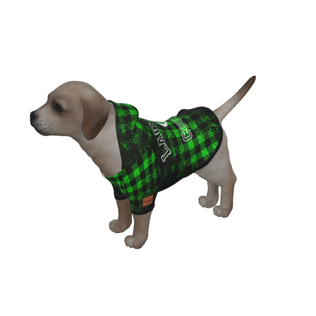 DUSTY PLAID GREEN Dog's Pullover Hoodie
